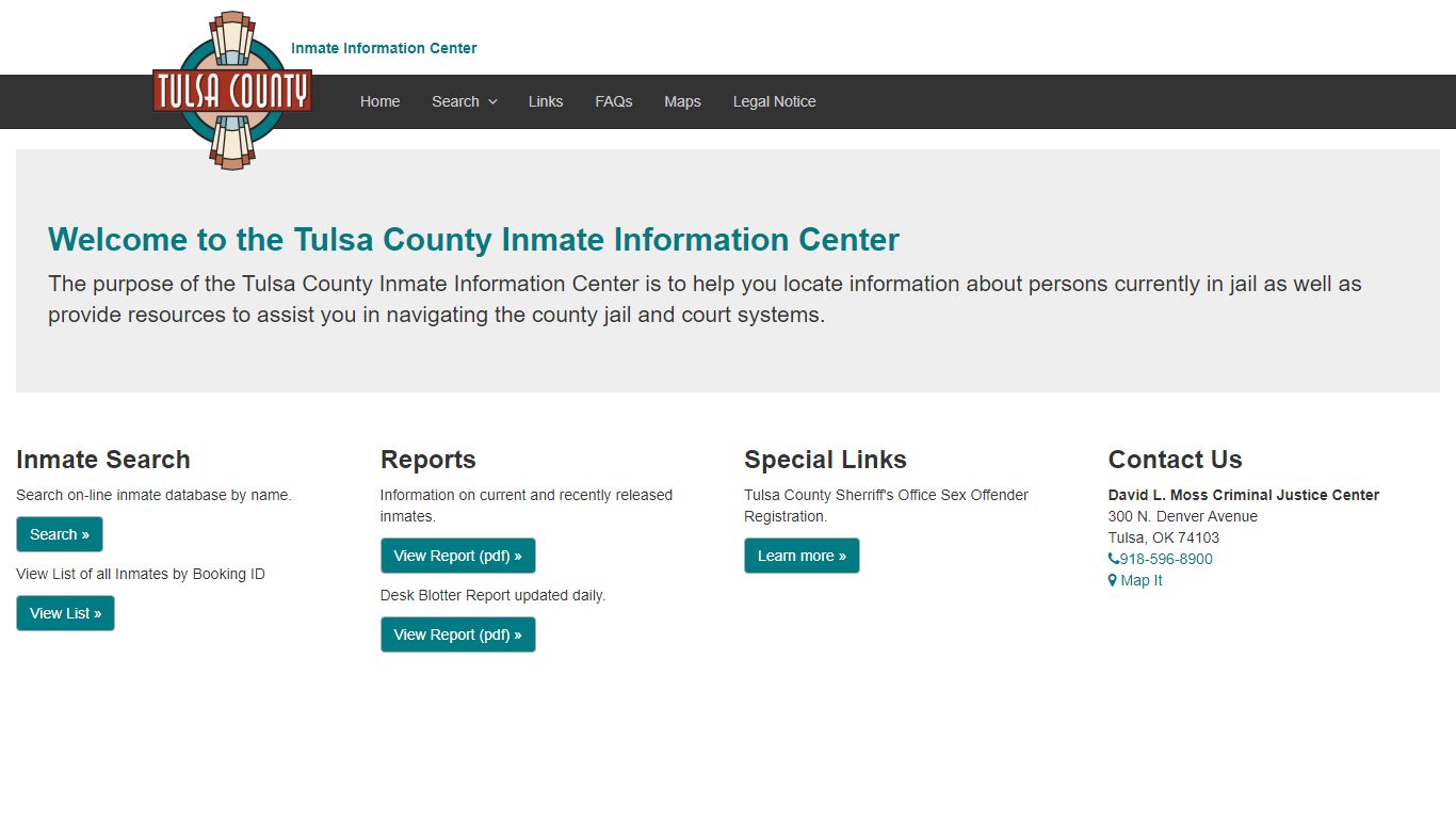 Index - Inmate Information Center - iic.tulsacounty.org