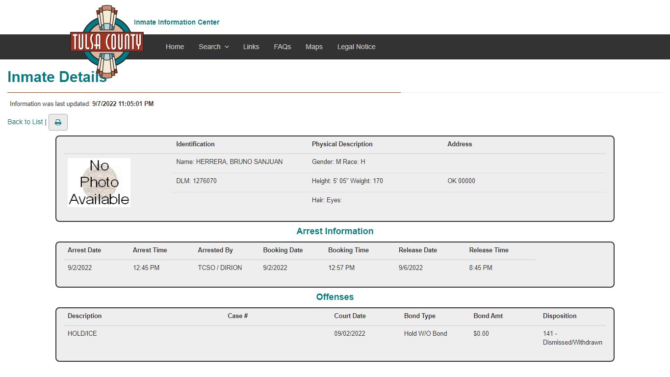 Details - Inmate Information Center - iic.tulsacounty.org